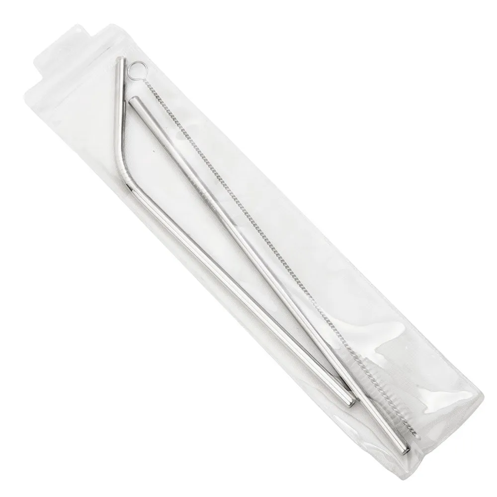 Set Of 2 Stainless Steel Straws