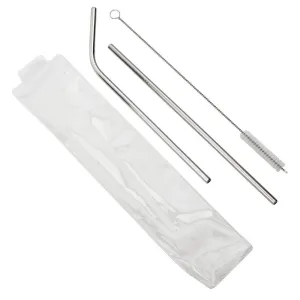 Set Of 2 Stainless Steel Straws