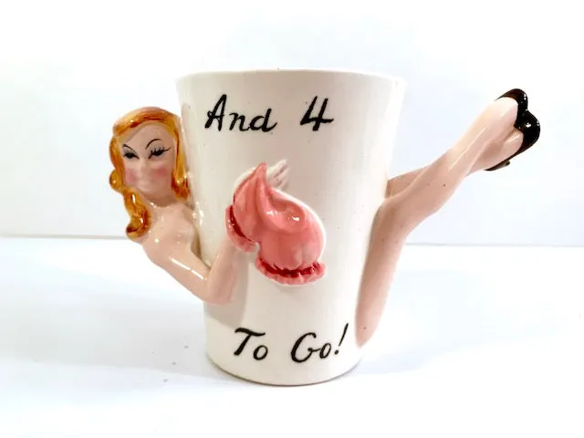 Shafford Mid-Century Party Girls 1-For-The-Money.. Mugs (Set of 4)