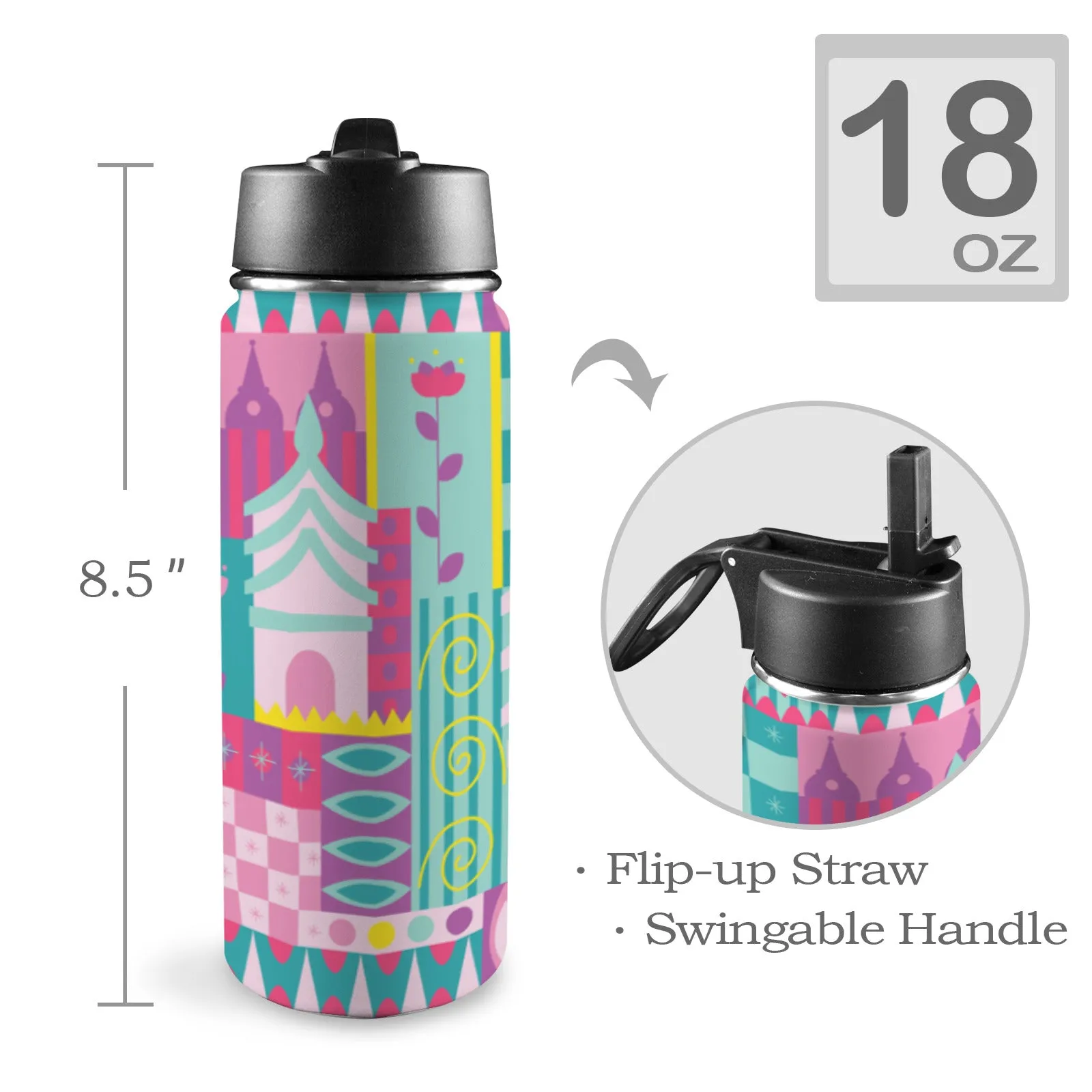 Small World Insulated Water Bottle