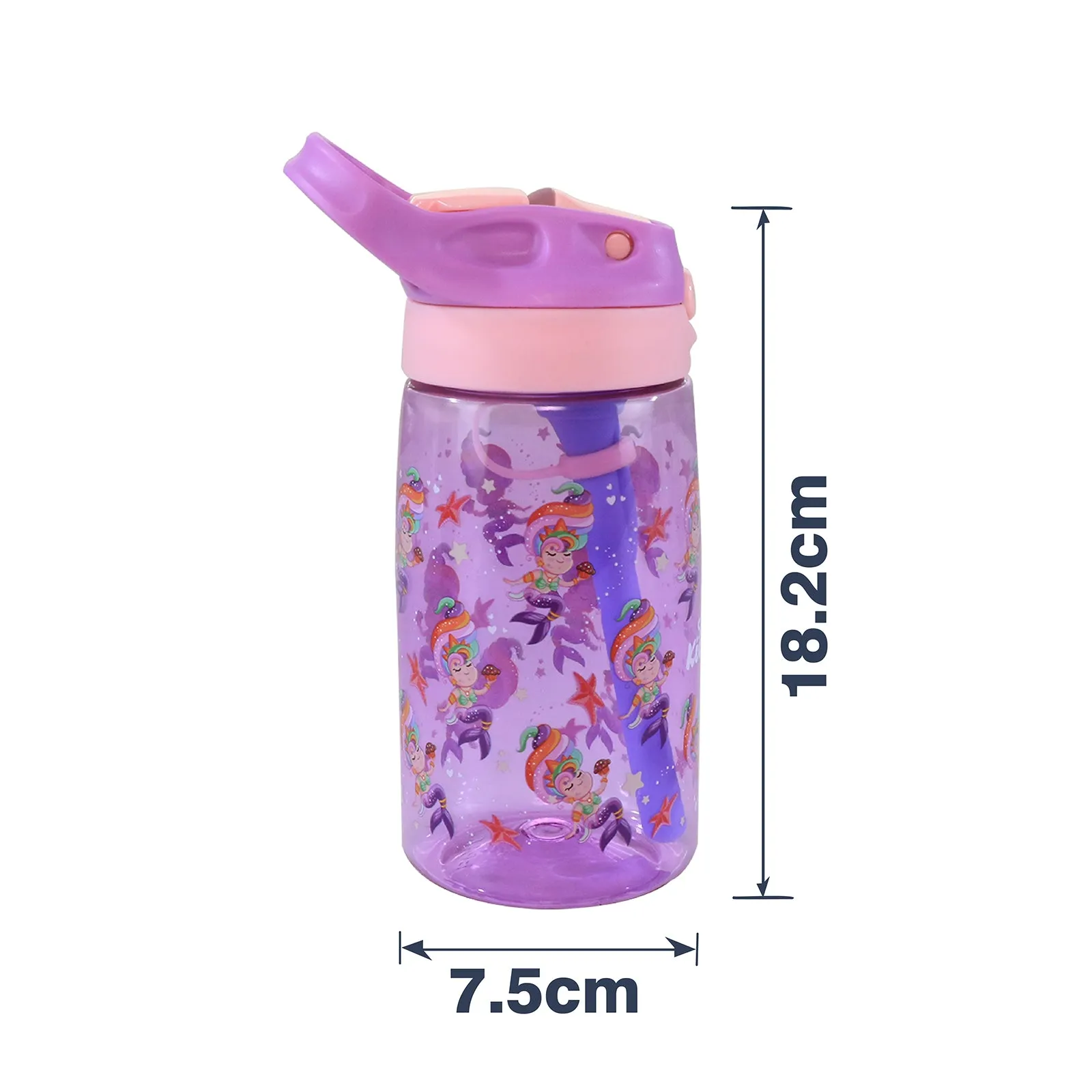 Smily kiddos Sipper bottle 450 ml - Mermaid Theme Purple