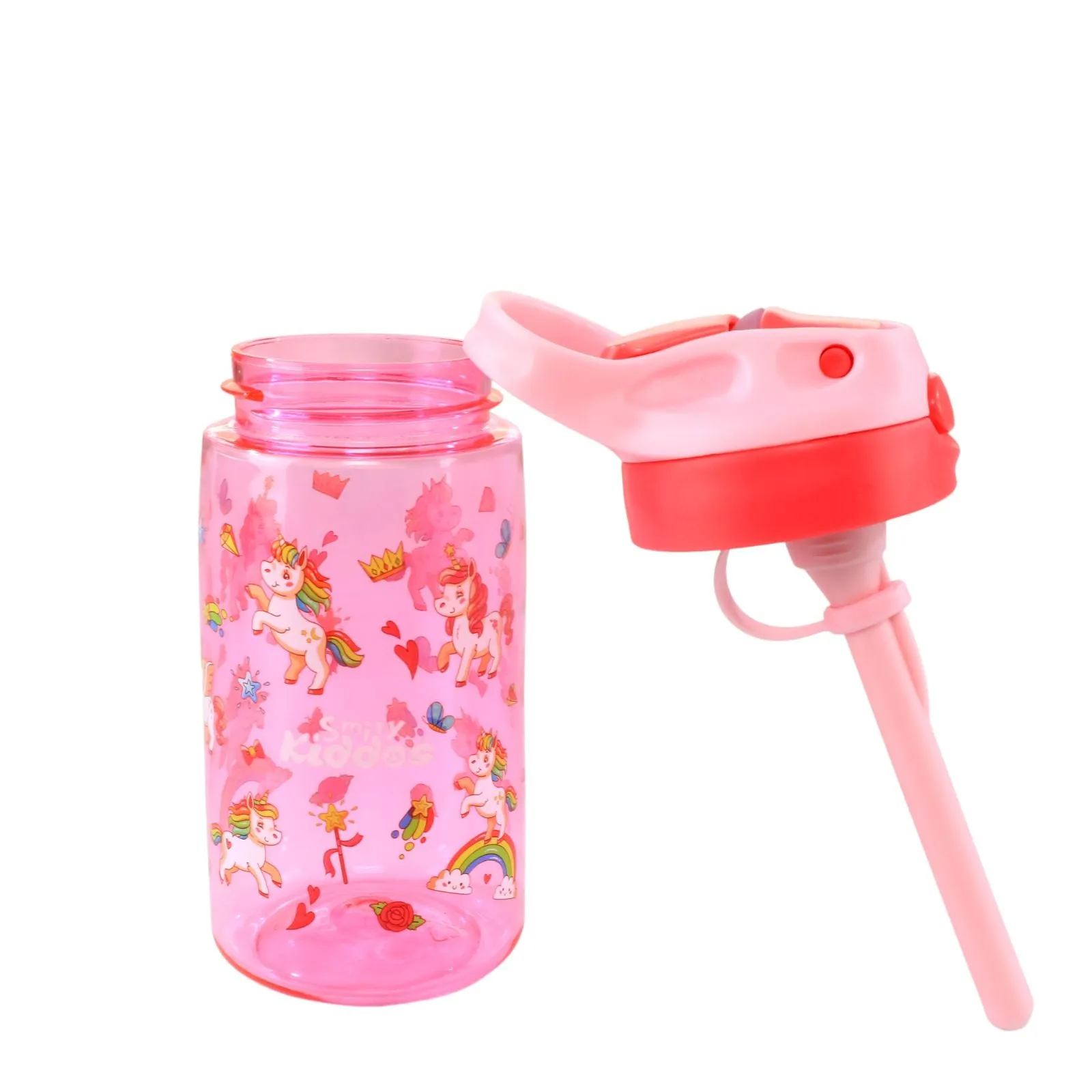 Smily kiddos Sipper Bottle 450 ml - Unicorn Theme Pink