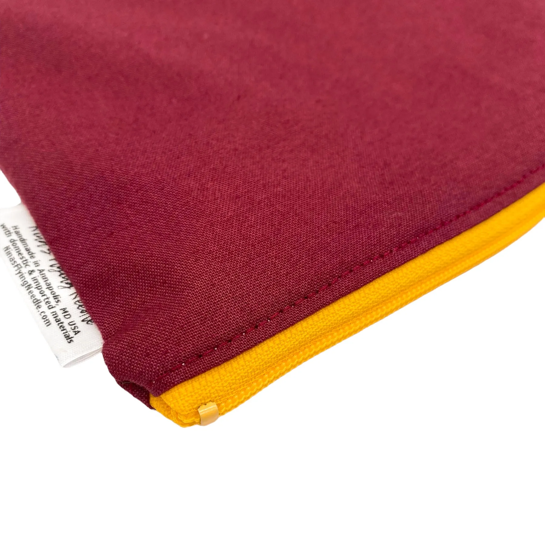 Snack Sized Reusable Zippered Bag Solid Maroon