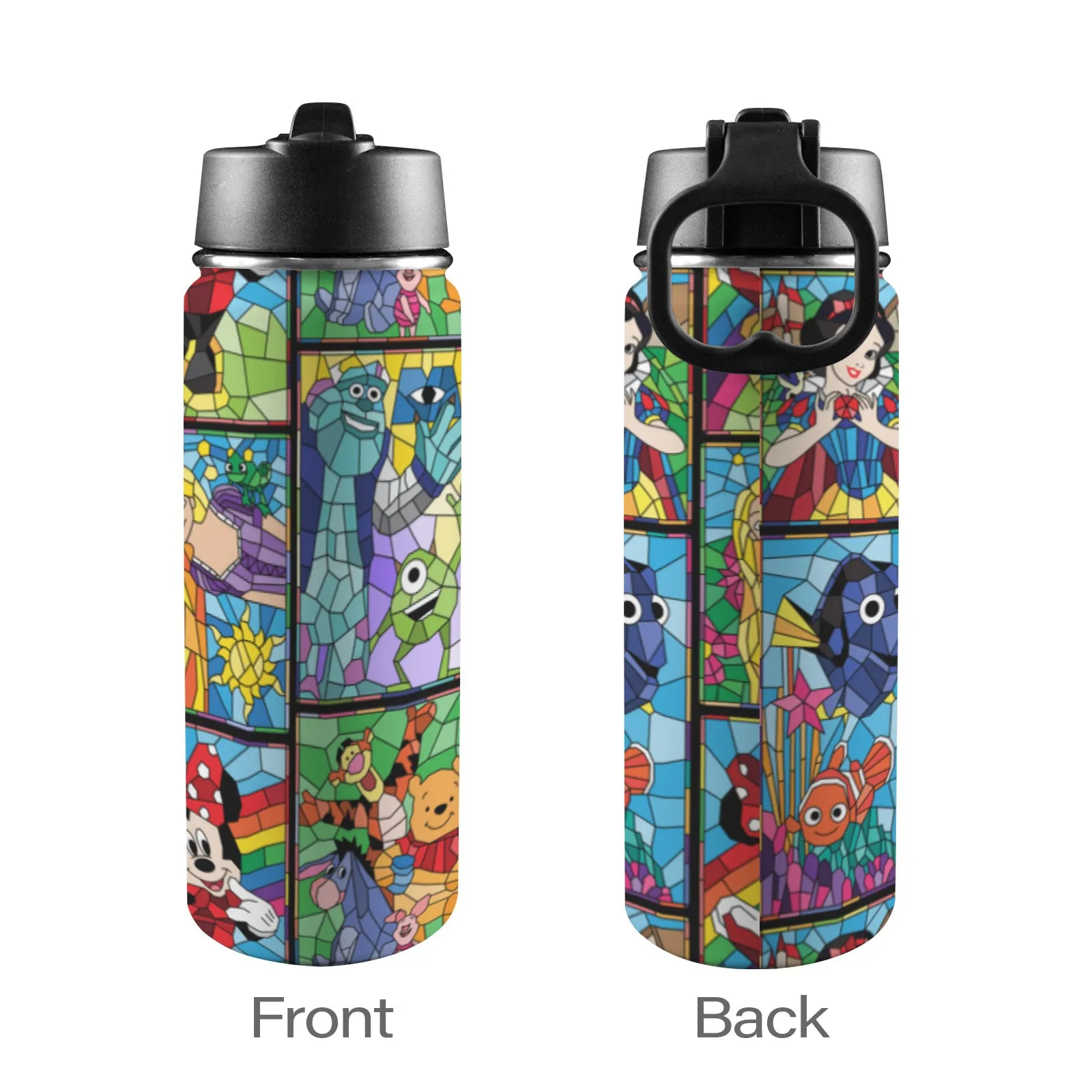 Stained Glass Characters Insulated Water Bottle