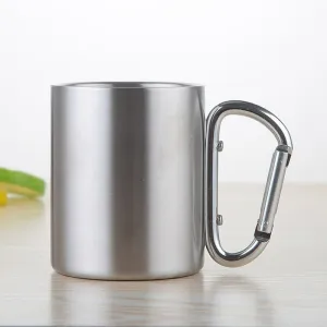 Stainless Steel Cup With Handle | Outdoor Travel Camping Hiking 220/300ml