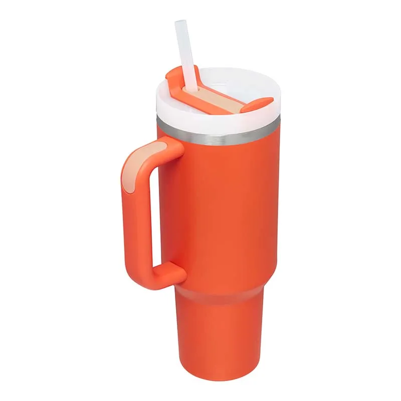 The 40oz Quencher H2.0 Flowstate Tumbler in Tiger Lily