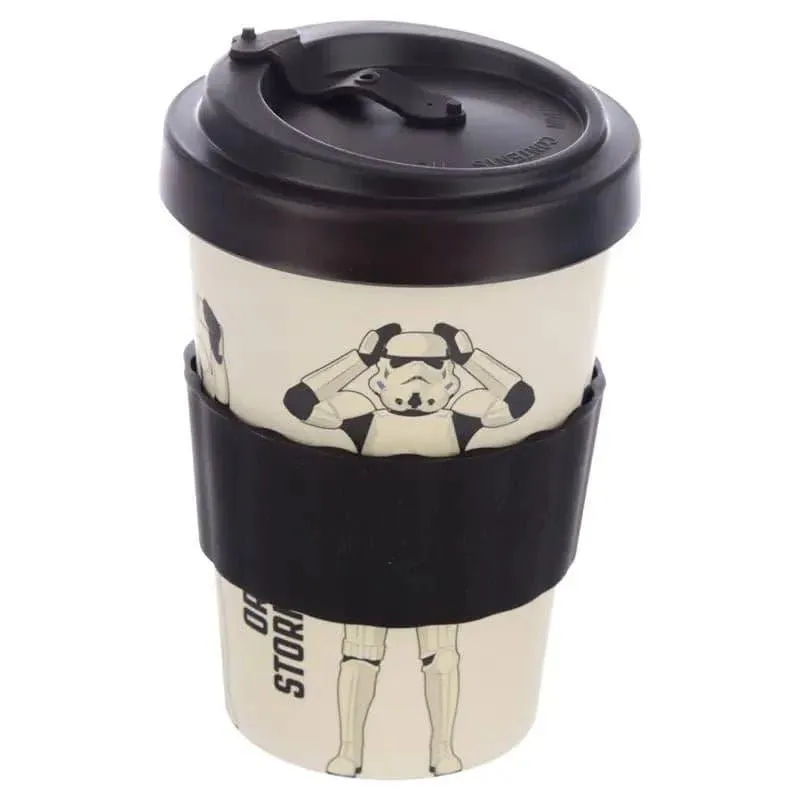 The Original Stormtrooper White Reusable Screw Top Bamboo Composite Travel Mug