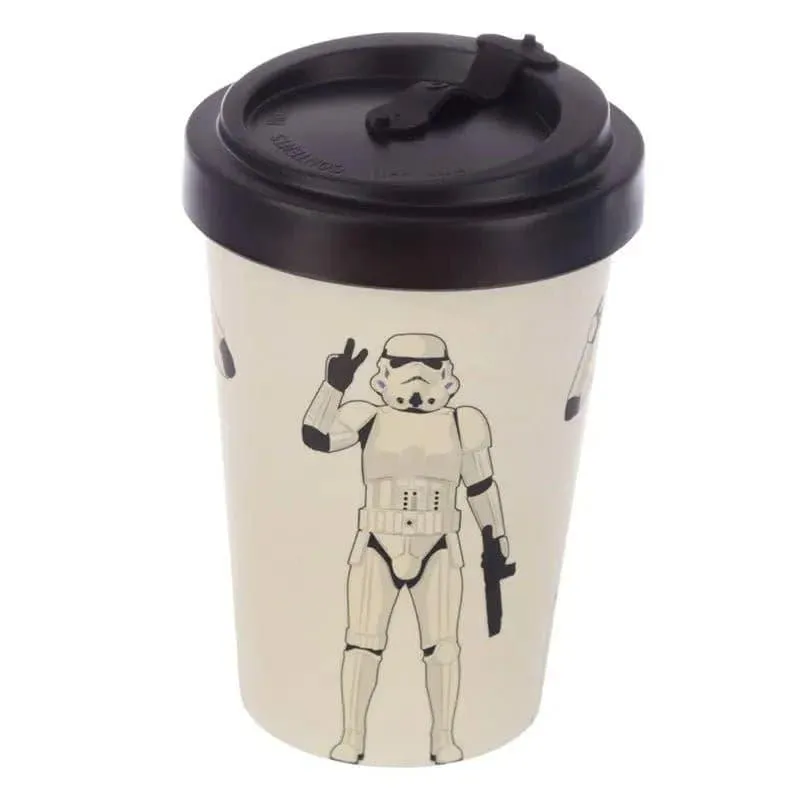 The Original Stormtrooper White Reusable Screw Top Bamboo Composite Travel Mug