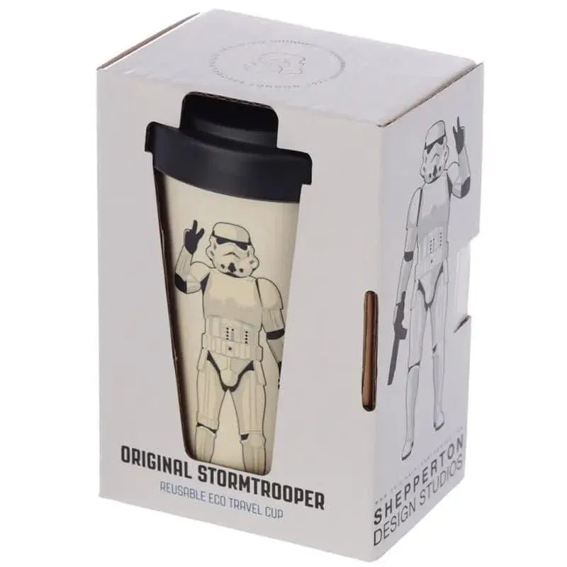 The Original Stormtrooper White Reusable Screw Top Bamboo Composite Travel Mug