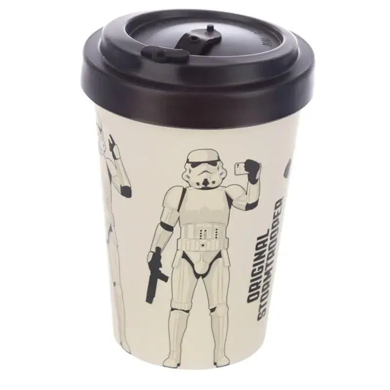 The Original Stormtrooper White Reusable Screw Top Bamboo Composite Travel Mug