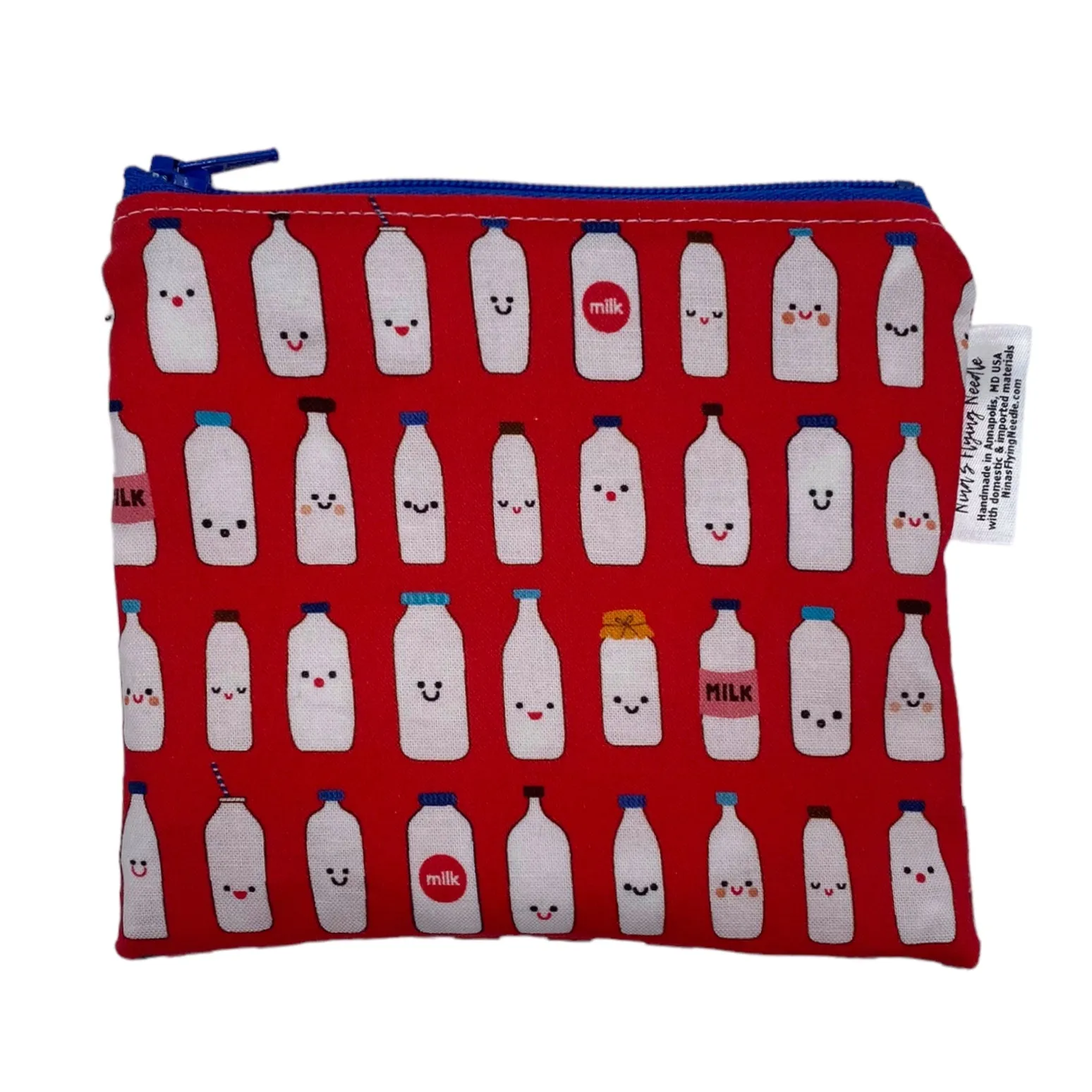 Toddler Sized Reusable Zippered Bag Milk Bottles Happy