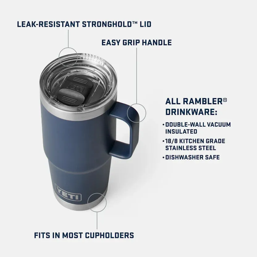 YETI Rambler 20 OZ (591ml) Travel Mug With Stronghold Lid - Navy