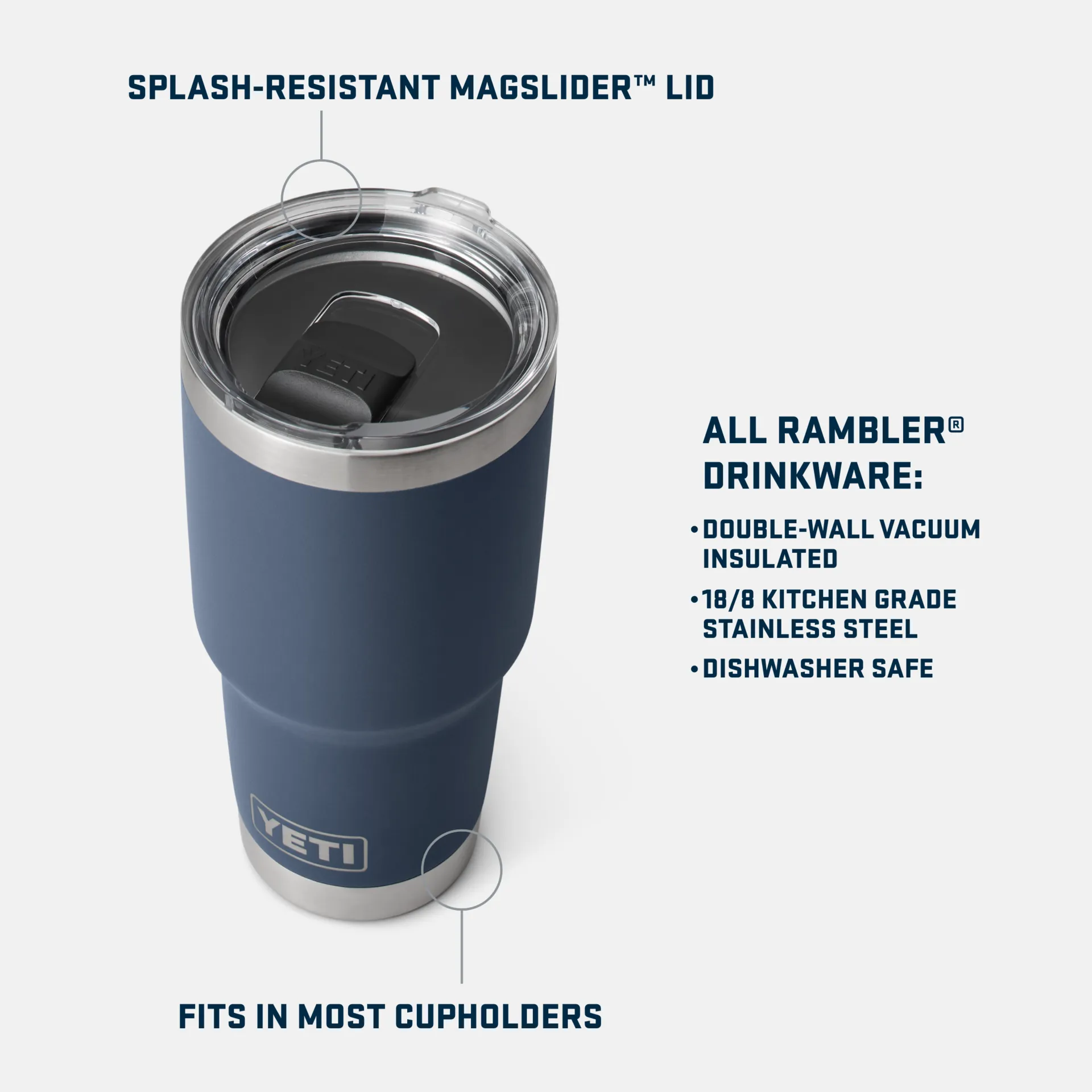 Yeti Rambler
30 Oz Stackable Cup
With Magslider Lid - Kingcrab